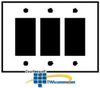 Leviton 3-Decora Midway Size Nylon Wallplate - PJ263 - TelephoneStuff.com