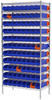 Akro-Mils Nest & Stack 2000 lb Adjustable Blue Chrome Steel Open Adjustable Fixed Shelving System - 96 Bins - 2000 lb Total Capacity - AWS183636448B - AWS183636448B - R. S. Hughes Company, Inc.