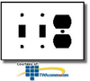 Leviton 3-Gang 2-Toggle 1-Duplex Metal Device Combination.. - 81021 - TelephoneStuff.com