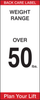 Brady Black / Red on White Paper Machine & Equipment Safety Label - 2 in Width - 5 in Height - Printed Text = BACK CARE LABEL WEIGHT RANGE OVER 50 LBS. PLAN YOUR LIFT - 92304 - 754476-92304 - R. S. Hughes Company, Inc.