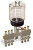 (Formerly B3193-3X04), Multiple Feed Manual Lubricator, 1 pt Polycarbonate Reservoir, 6 Feeds -- B3193-01606B111GW
