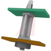 Spacer; Threaded Male/Snap In; 3/8 in. Length; Nylon; Natural - 70208960 - Allied Electronics, Inc.