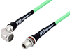 N Male Right Angle to N Female Bulkhead Low Loss Test Cable 100 cm Length Using PE-P300LL Coax - PE3C2953-100CM - Pasternack