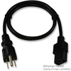 Power Cord, Nema5-15P/iec, 3Ft, 10A, Black; Connector Type A Multicomp - 11J3543 - Newark, An Avnet Company