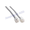 Amphenol MP-5XRJ11PPXS-014 Flat Silver Satin Modular Crossed wiring Cable, RJ11 / RJ11 14ft
