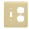 2-Gang 1 Toggle & 1 Duplex Combination Wall Plates, Metal Medium Size Textured Finish - 61MWR - Suzhou Ele Mfg Co., Ltd.