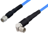 SMA Male to SMA Male Right Angle Precision Cable 12 Inch Length Using PE-P141 Coax Single Heat Shrink Boot - PE3C0806-12 - Pasternack