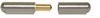 Hinges, Weld-On Bullet Hinges, Plain Steel with Brass Pin -- PBWM015FP - Image