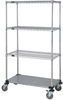 Stem Caster Cart, 3 Wire/1 Solid Shelves; Height Quantum Storage - 42AC5152 - Newark, An Avnet Company