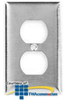 Hubbell 1-Gang Duplex Satin Stainless Wallplate - HUB-SS8 - TelephoneStuff.com
