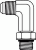 JIC to O-Ring - Extra Long Elbow 90&deg; -- 6801-LL-04-04 - Image