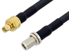 SMA Male to N Female Bulkhead Cable 48 Inch Length Using LMR-400-UF Coax with HeatShrink, LF Solder - PE3W05629LF/HS-48 - Pasternack