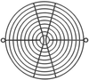 150mm Wire Form Fan Guard, Black E.D. Finish - 08126-02 - Qualtek Electronics Corp.