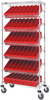 Cart W/euro Drawer, 7Shelves, 48Bin, Red; No. Of Bins Quantum Storage - 44AC5761 - Newark, An Avnet Company