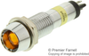 Panel Mount Indicator, Led, 7.2Mm, Yellow, 12V; Led Color Dialight - 30K5088 - Newark, An Avnet Company