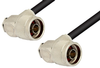 N Male Right Angle to N Male Right Angle Cable 48 Inch Length Using RG174 Coax - PE34231-48 - Pasternack