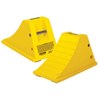 All-Terrain Heavy-Duty Wheel Chock with Rubber Pad, 75 Ton Capacity, 36-46 in. Tires - AT3514-RP-Y - AT3514-RP-Y - Checkers