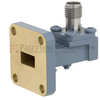 WR-34 to 2.92mm Female Waveguide to Coax Adapter UG-1530/U Square Cover Standard with 22 GHz to 33 GHz in Copper, Paint - FMWCA1001 - Fairview Microwave Inc.