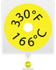 SL330F 166C TEMPERATURE SENSOR LABEL - SL330F - Telatemp Corporation