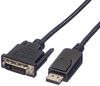 Cable, Dp To Dvi-D Plug, Black, 1.5M; Connector To Connector Roline - 58AC5060 - Newark, An Avnet Company