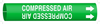 Brady Bradysnap-On B-915 White on Green Plastic Snap-On Pipe Marker - 1 1/4 in Character Height - Printed Msg = COMPRESSED AIR with Right Arrow - 4033-C - 754476-41658 - R. S. Hughes Company, Inc.