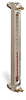 Aluminum Liquid Level Gage with Card Thermometer and Shut-off, 10” Centerline, 3/8