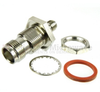 SMA Female (Jack) to TNC Female (Jack) Bulkhead Adapter, Nickel Plated Brass Body, High Temp, 1.3 VSWR - SM4757 - Fairview Microwave Inc.