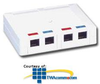 Siemon 4 Port SM Surface Mount Box - Pre-Assembled - SM4-5-A4-02 - TelephoneStuff.com