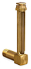Vented Long Elbow Brass Liquid Level Gage, 3 1/32” Sight Opening, 1/2” Diameter Glass, 3/8” Male NPT Mounting Thread - B1149-15 - Oil-Rite Corp.
