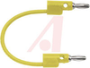 Patch Cord, Stack-Up Banana Plug Each End, 48 Inch, Yellow - 70198433 - Allied Electronics, Inc.