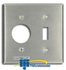 Leviton 2-Gang 1-Toggle 1-Single 1.406" dia. Hole,.. - 84007 - TelephoneStuff.com