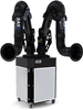 Model 500 Dual Industrial Fume Extractor with Dual 7' Heavy Duty Arms and Cleanable Filters -- SS-500-HFAD-MP1