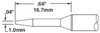 Metcal Smartheat Soldering Cartridge STTC-007 - Conical Tip - 0.66 in Tip Length - 0.04 in Tip Width - STTC-007 - R. S. Hughes Company, Inc.