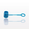 Male Luer Cap, Non-Vented w/Strap, Blue -- 80380 - Image