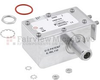 Type N F/F In/Out Coaxial RF Surge Protector, 40MHz - 400MHz, DC Pass, 100W, IP67, 20kA, Hybrid, Bracket Toward Body, Stud - FMSP1018 - Fairview Microwave Inc.