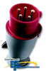 Leviton International-Rated Pin and Sleeve 125A 250V Plug -- 3125P6W - Image