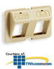 ICC 2-Port Angled Elite Bezel - IC108BA2 - TelephoneStuff.com
