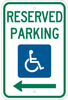 Brady B-959 Aluminum Rectangle White Disabled Parking & Building Access Sign - 12 in Width x 18 in Height - TEXT: RESERVED PARKING - 113312 - 754473-14592 - R. S. Hughes Company, Inc.