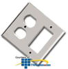 Leviton Urea Combination 2 Gang Wallplate (1 Duplex/1.. - 80455 - TelephoneStuff.com