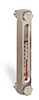 Aluminum Liquid Level Gage with Card Thermometer, 6” Centerline, Back Mount 1/2”-20 with Nuts - B3540-30600BB1W - Oil-Rite Corp.