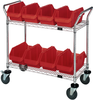 Quickpick Bin Cart, 2Shelf, 8Bins, Red; No. Of Bins Quantum Storage - 44AC7936 - Newark, An Avnet Company