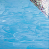 Sky Blue/White, wispy, Iridescent Glass - I/833-91S - Spectrum Glass Company, Inc.