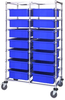 Cart, Double Bay, 14Bins, Blu; No. Of Bins Quantum Storage - 44AC4340 - Newark, An Avnet Company