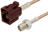 SMA Female to Bordeaux FAKRA Jack Cable 48 Inch Length Using RG316 Coax - PE39351D-48 - Pasternack