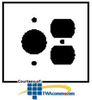 Leviton 2-Gang 1-Duplex 1-Single 1.406 Inch Dia. Device.. - 86046 - TelephoneStuff.com
