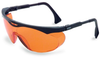 Uvex Skyper Polycarbonate Standard Safety Glasses SCT-Orange Lens - Black Frame - Wrap Around Frame - 603390-092244 - 603390-092244 - R. S. Hughes Company, Inc.