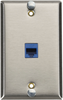 CAT6 VoIP Stainless Steel Wallplate - WP369C6 - Black Box