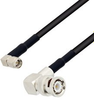 RA SMA Male to RA BNC Male Cable RG-58 Coax in 150 cm - FMC00330-150CM - Fairview Microwave Inc.