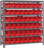 Open Shelving, 7Shelves, 48Bins, Red; Shelving Unit Type Quantum Storage - 44AC8907 - Newark, An Avnet Company