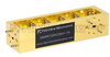 10 dB WR-12 Waveguide Broadwall Coupler with UG-387/U Round Cover Flange and H-Plane Coupled Port from 60 GHz to 90 GHz in Brass Copper -- SMW12HC001-10 - Image